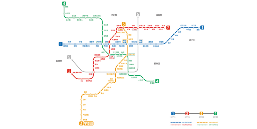宁波地铁线路图